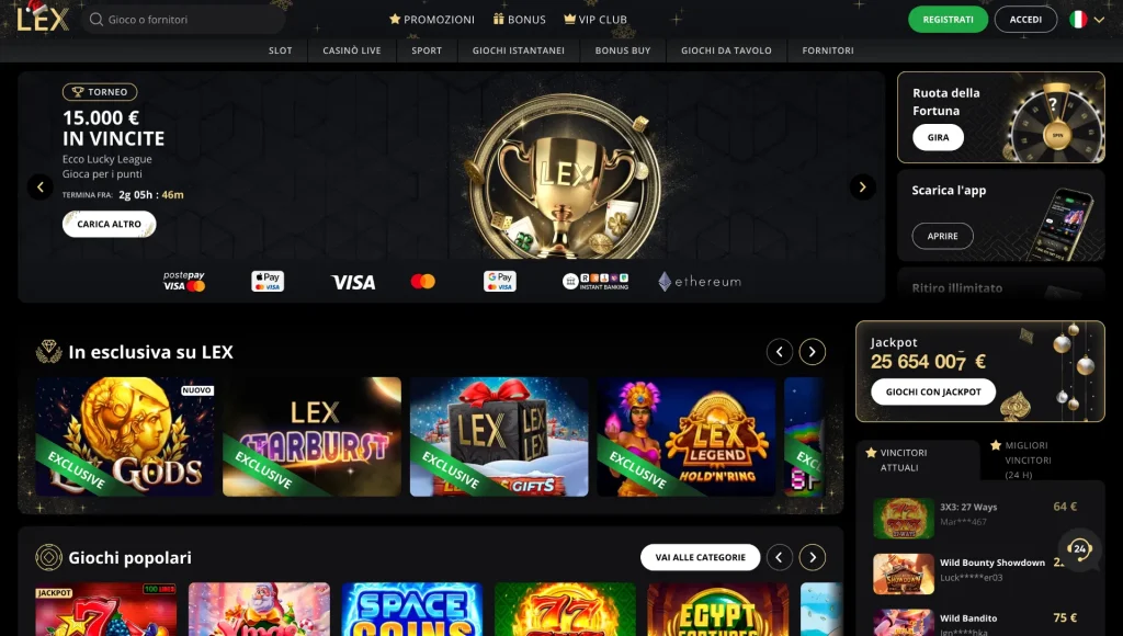 casino lex main window