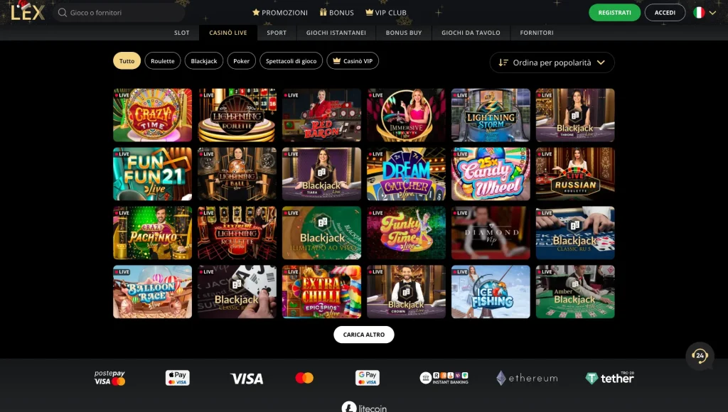 live casino lex